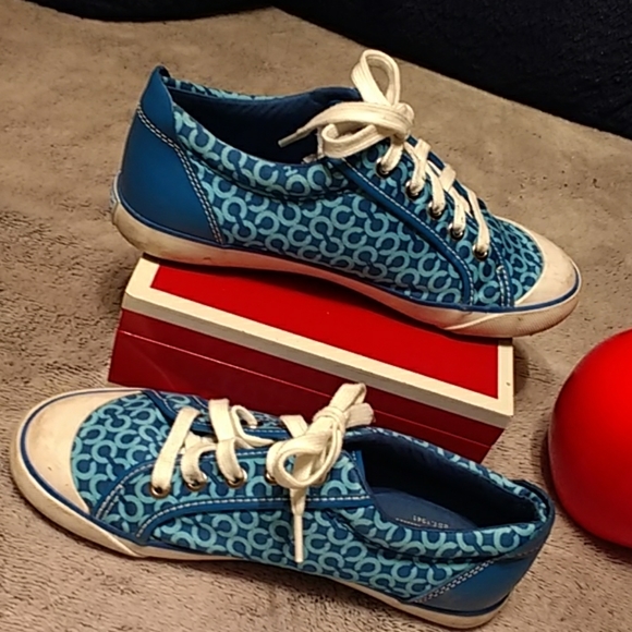 Authentic Coach Barrett blue/white sneaker , s- 7B - Picture 8 of 8